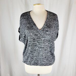 WILFRED FREE Oversized Lightweight Charcoal V-Neck Sweater